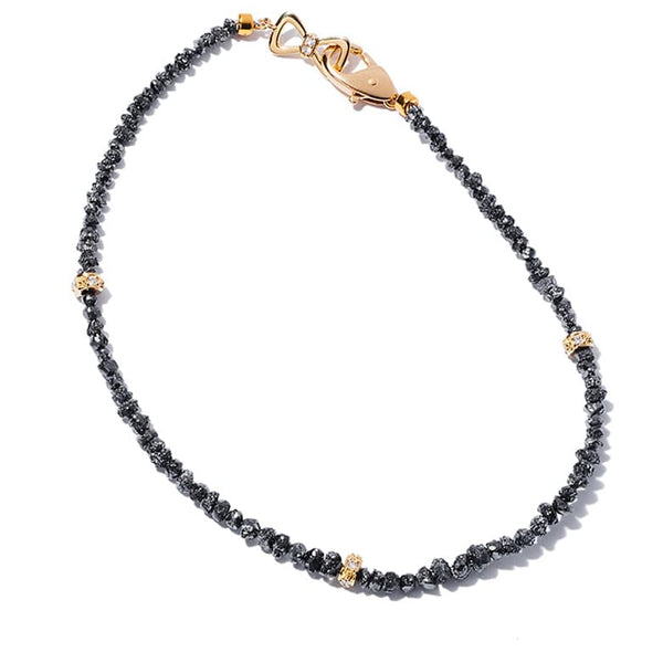 最終値下げ　ブラックダイヤ　ブレスレット　K18wg ブレスレット（K18YG×ブラックダイヤモンド×ダイヤモンド