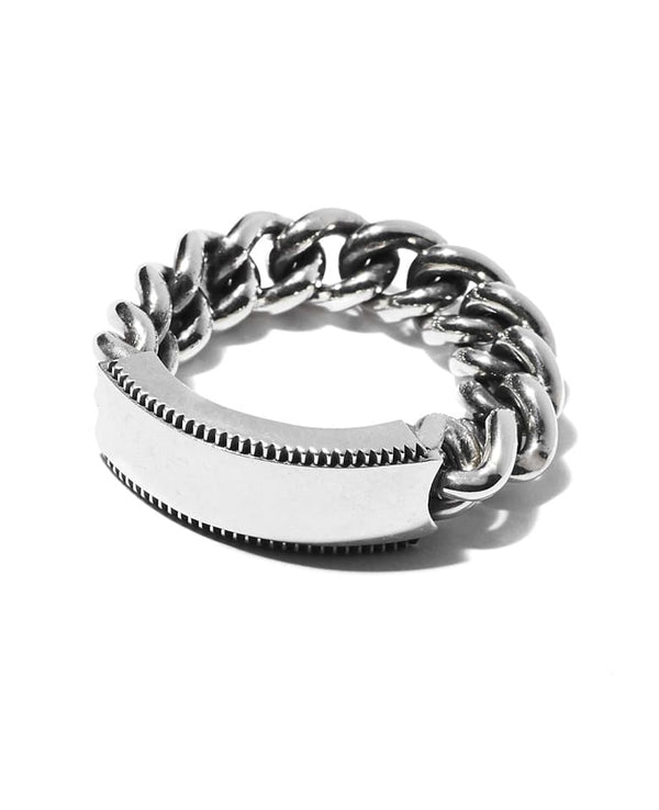 FLUTED MILGRAIN LOGO ID RING