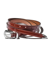 3ピース シルバーバックル エクストラロングレザーベルト