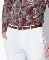 3ピース シルバーバックル エクストラロングレザーベルト