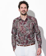 ペイズリープリントシャツ