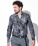 ペイズリープリントシャツ