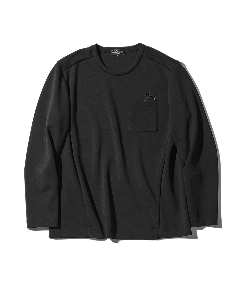 クロコハート付クルーネックロングＴシャツ