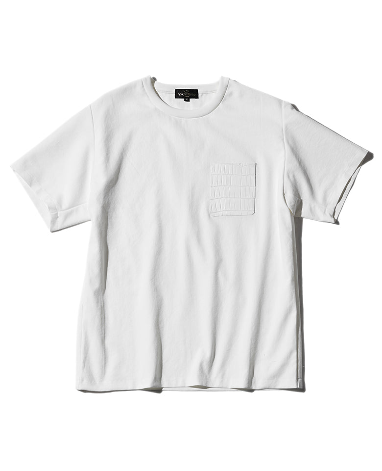 クロコポケット付クルーネックＴシャツ