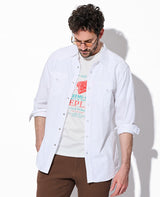 ホワイトデニムシャツ