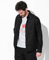 リネンコットンツイルオーバーシャツ