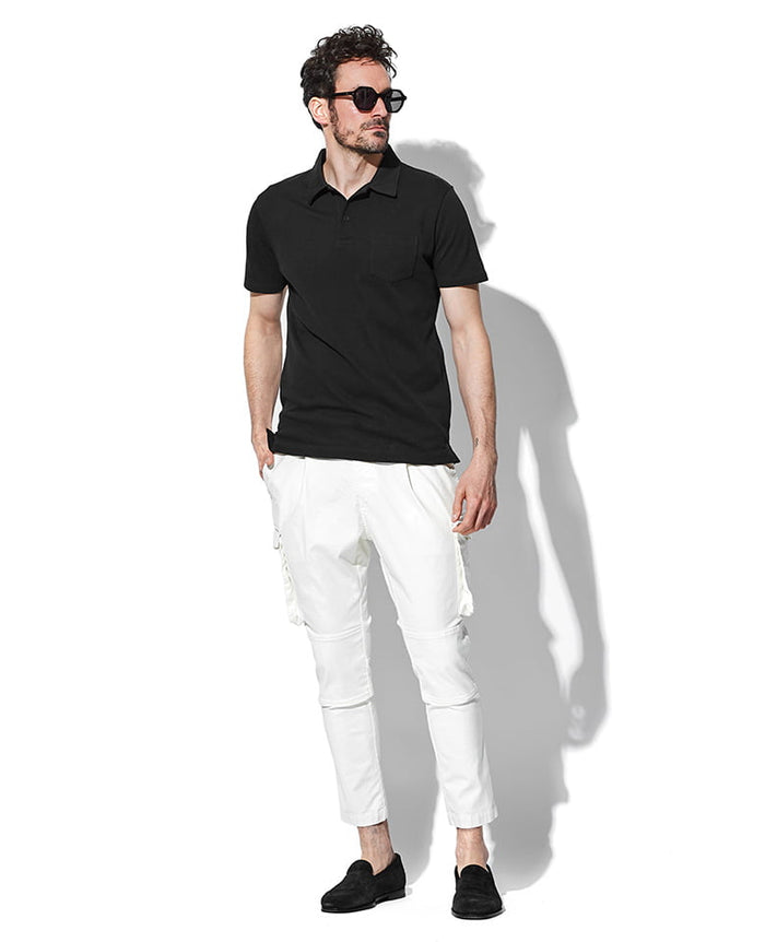 SUNSPEL リヴィエラ 黒 ポロシャツ L サイズ リヴィエラポロシャツ （Black）| Sunspel