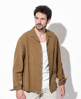 LEON別注 オープンカラーシャツ