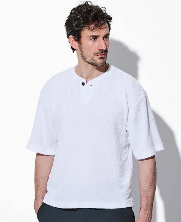 ヘンリーネックTシャツ