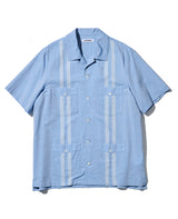 コットン/テンセル ジャカードローン キューバシャツ S/S