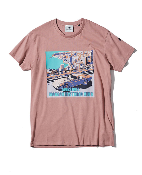 ラウンドネック プリントTシャツ