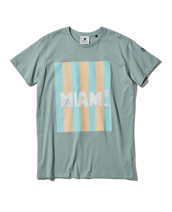 ラウンドネック プリントTシャツ