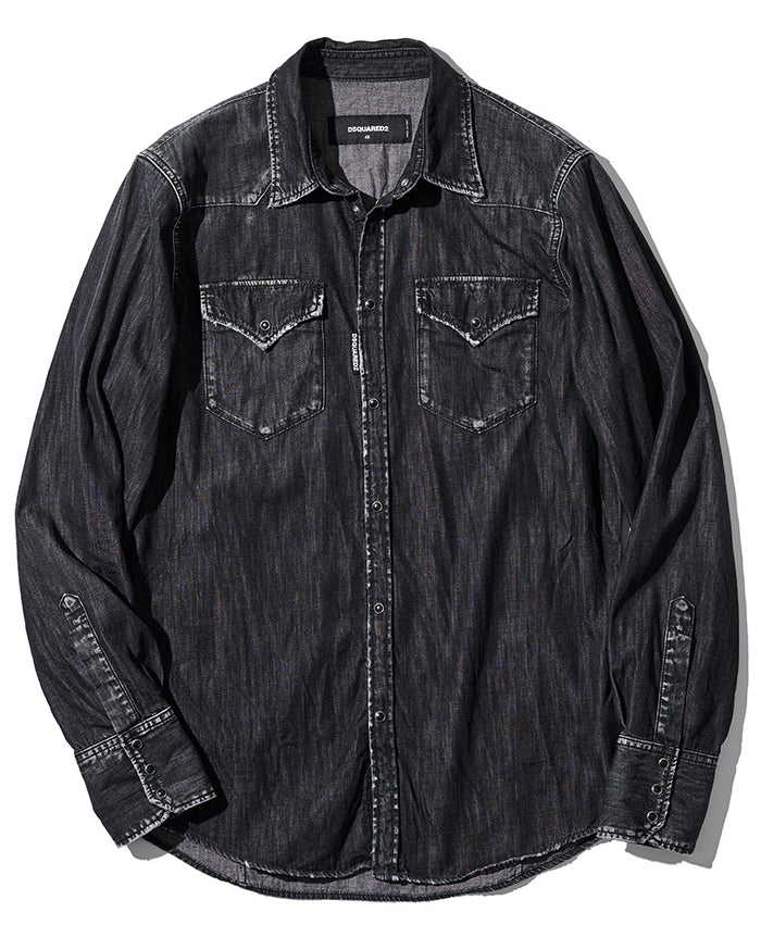 ブラックウォッシュ Western デニムシャツ – 買えるLEON