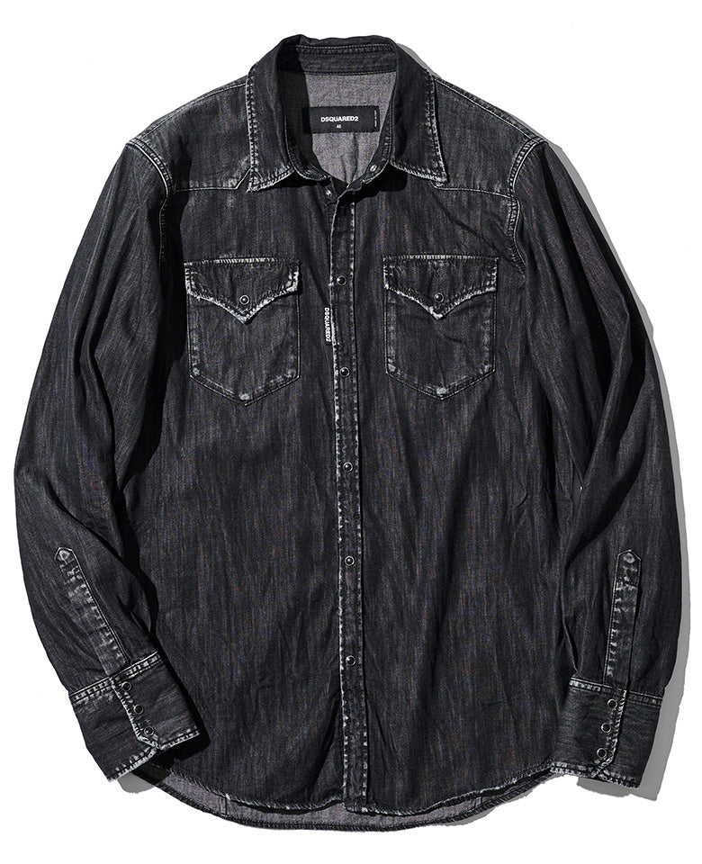 ブラックウォッシュ Western デニムシャツ – 買えるLEON
