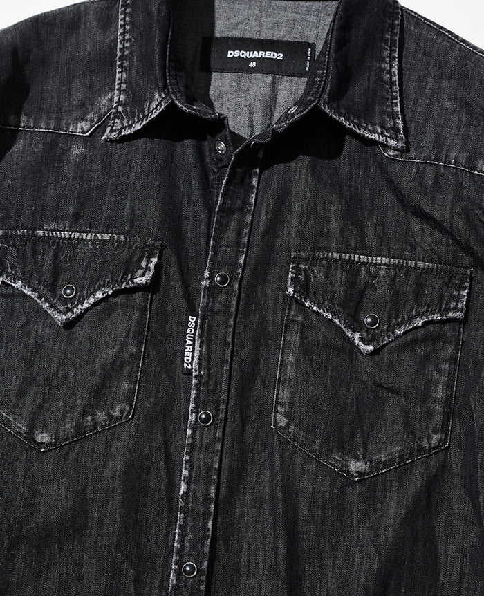 ブラックウォッシュ Western デニムシャツ – 買えるLEON