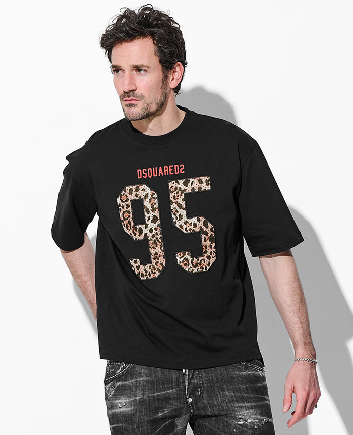 DSQUARED2 ドッグ プリント クルーネック Tシャツ DSQUARED2 (ディースクエアード) DOGプリント クルーネック 半袖 T