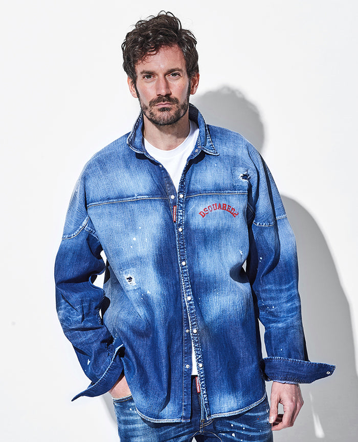 ディースクエアード　2025SS デニムフットボール　シャツ　42 サイズ デニムフットボールシャツ – 買えるLEON