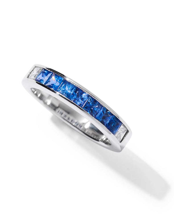 K18 sapphire diamond ring