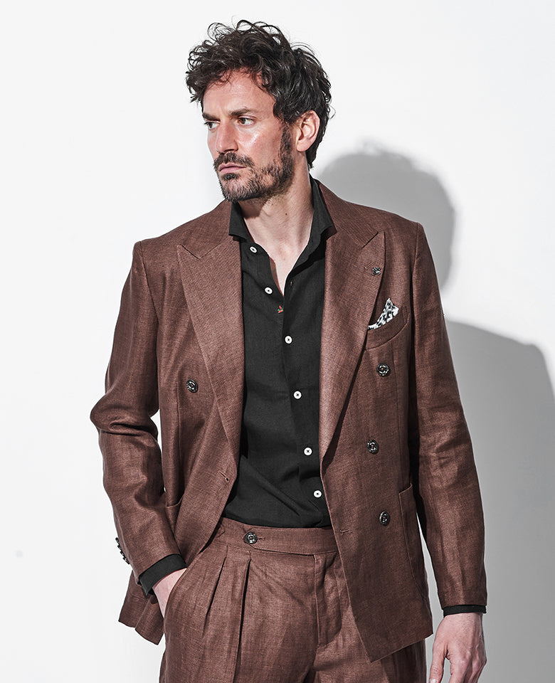 人気海外ブランドアイテム｜ファッション通販 デラベビンテージリネンダブルジャケット – 買えるLEON Jacket Outer