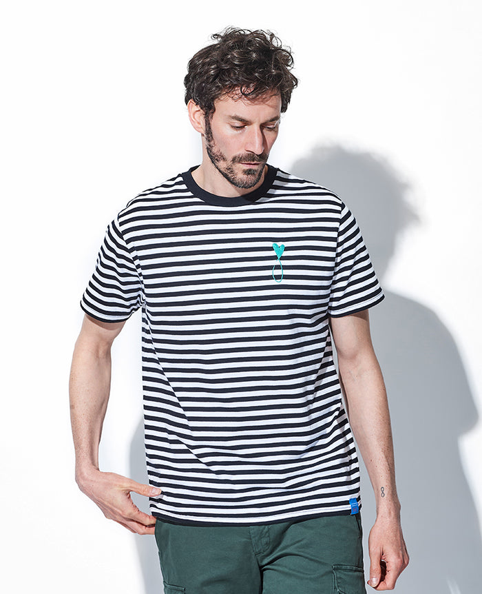 playhour ボーダーTシャツ ピュアコットン ボーダーロングTシャツ - フジ レディース & メンズ