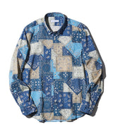 Cotton stretch print shirt