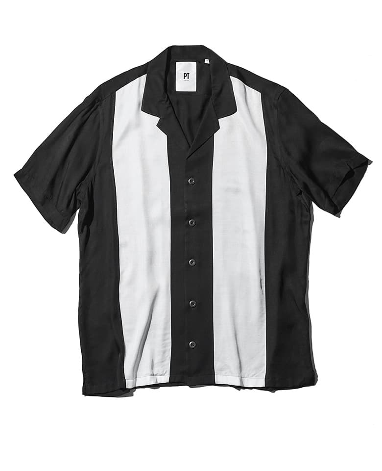 03FS/0990 Bicolor short sleeve bowling shirt