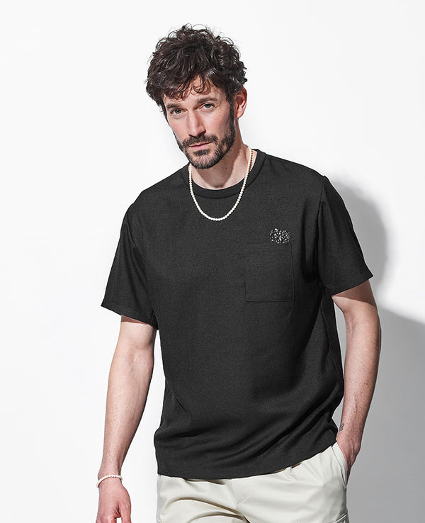 クロコハート付クルーネックＴシャツ