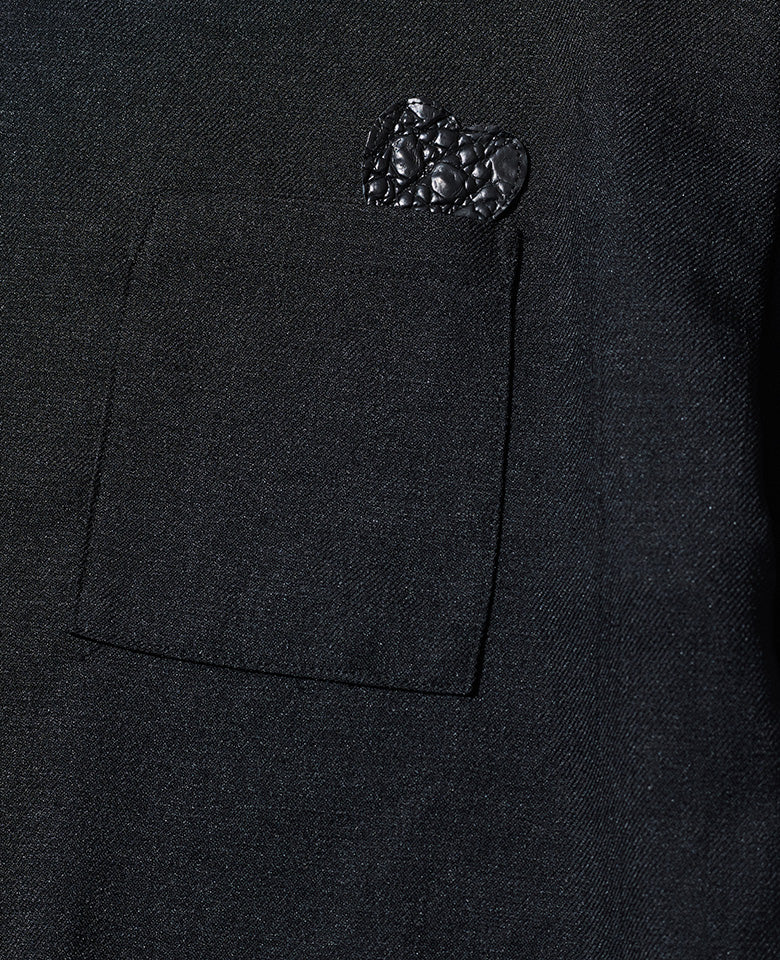 クロコハート付クルーネックＴシャツ