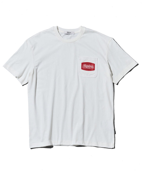 ベーシックジャージーレトロプリント ポケTシャツ