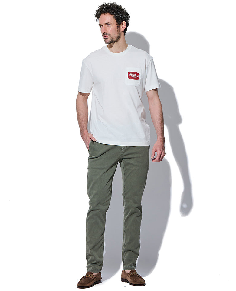 ベーシックジャージーレトロプリント ポケTシャツ