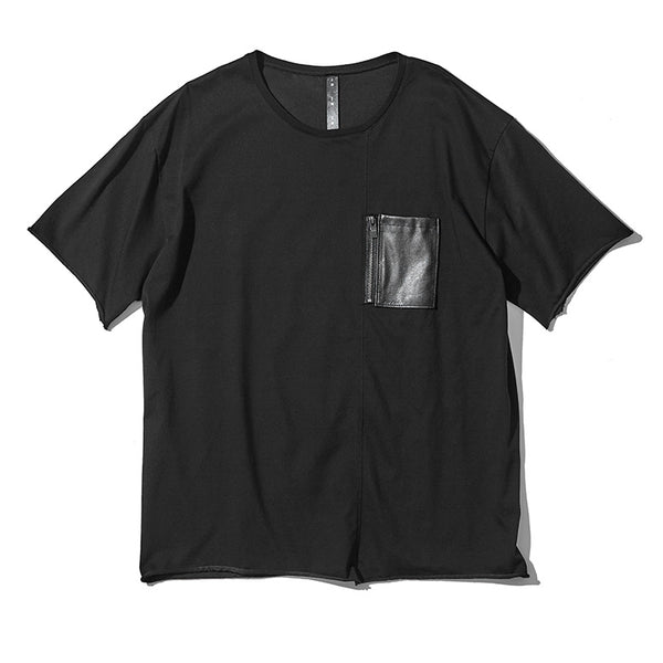 BLIND NO PLAN　フェイクレザージャケット　Shinee キーさん着用 フェイクレザー ジップポケットTシャツ – 買えるLEON