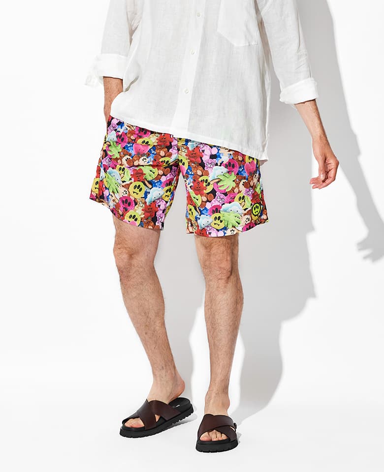 Character print swim pants