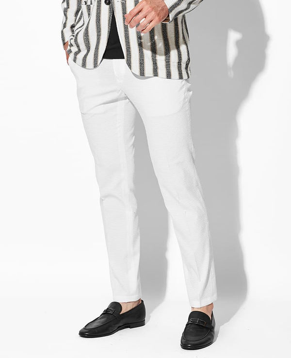 Airy two way stretch seersucker easy slim fit
