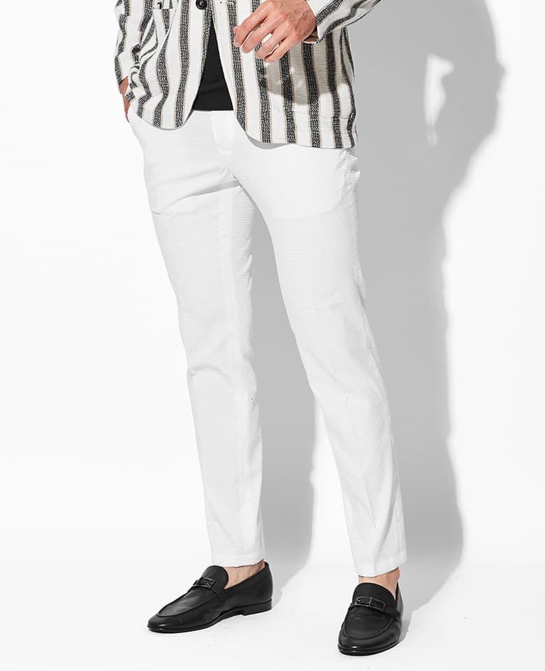 two way stretch seersucker easy slim fit