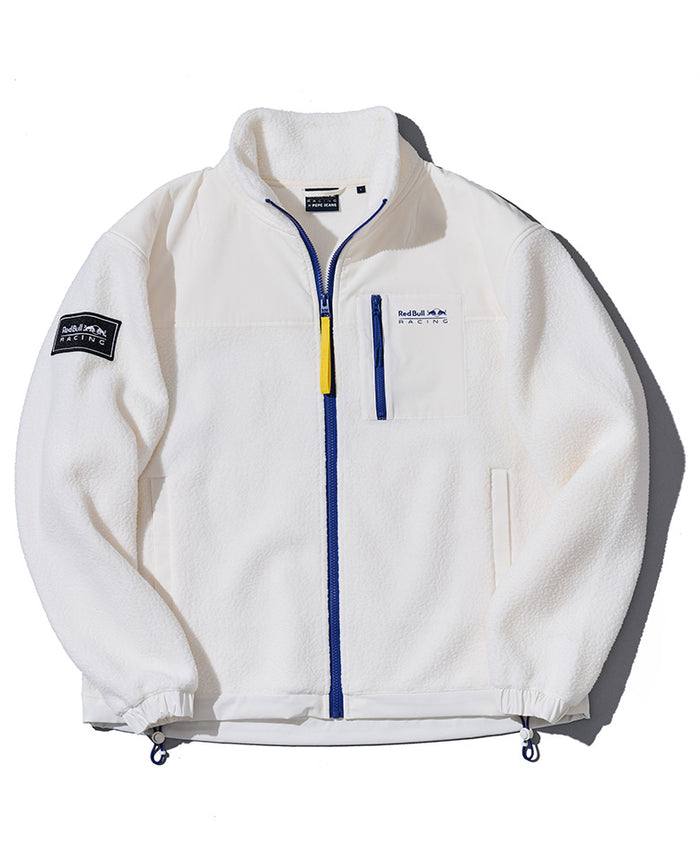 Golden  ストライプ　ボンバージャケット　ブルー&ホワイト　S GOLD 東洋エンタープライズ / ゴールド ： WOOL MELTON×ACETATE