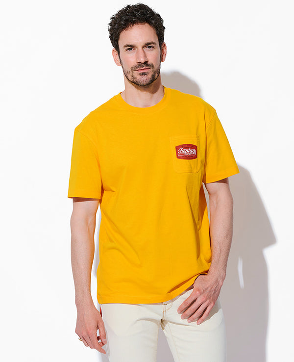 ベーシックジャージーレトロプリント ポケTシャツ