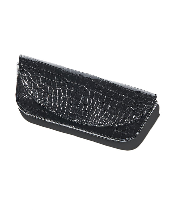 スモールクロコダイル革アイウェアケース
