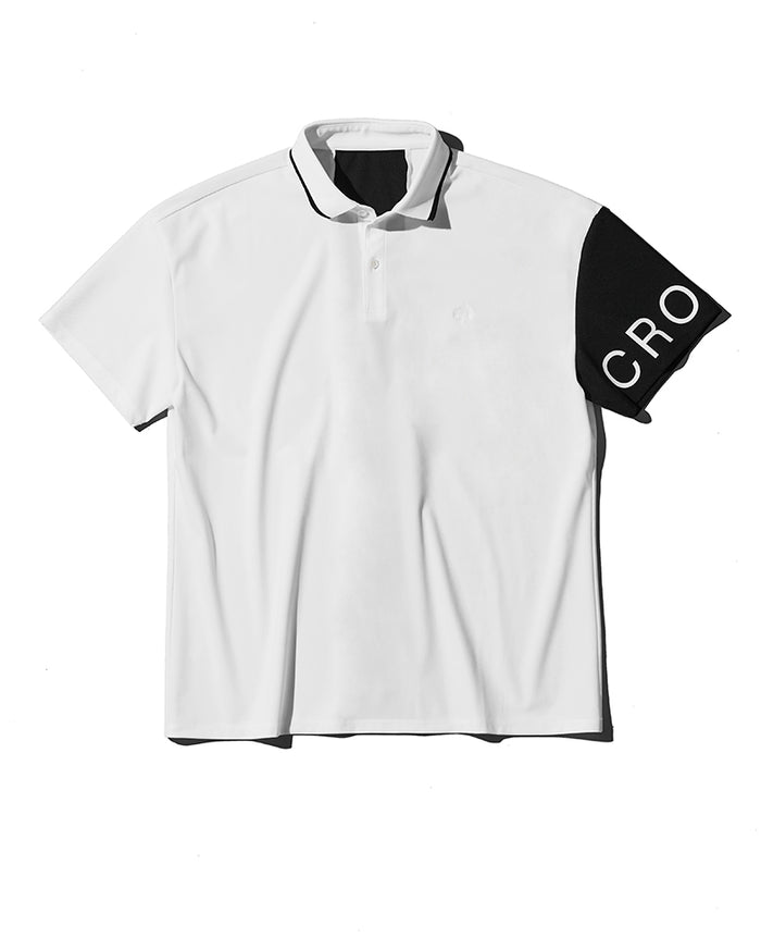 CRONOS クロノス　ポロシャツ　ゴルフ CRONOS BLACK STRIPED POLO SHIRT【BLACK×YELLOW】