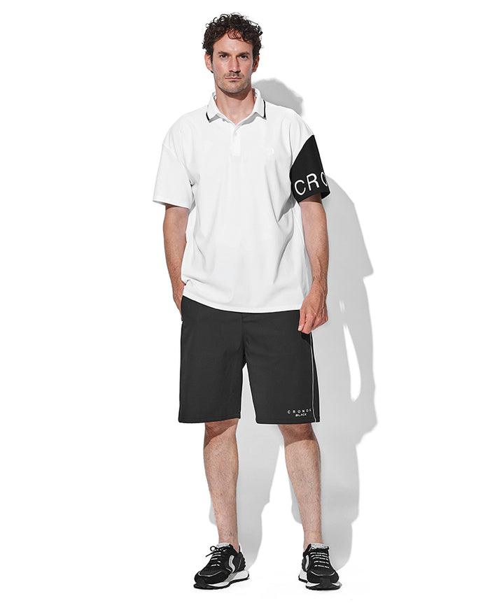 【新品／未使用】CRONOS(クロノス) ゴルフ ウェア ポロシャツ ブラック CRONOS BLACK STRIPED POLO SHIRT【BLACK】
