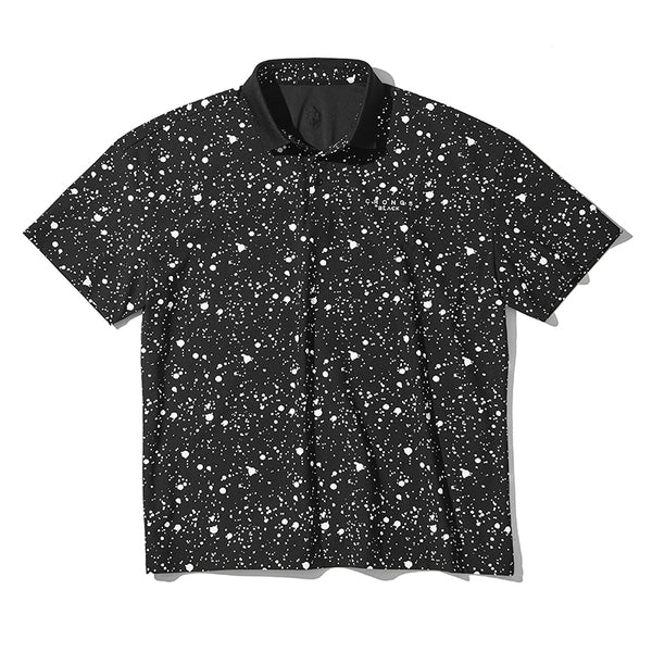クロノス ブラック スプラッシュ プリント ポロ – 買えるLEON