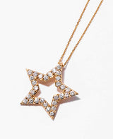 K18YG diamond star pendant