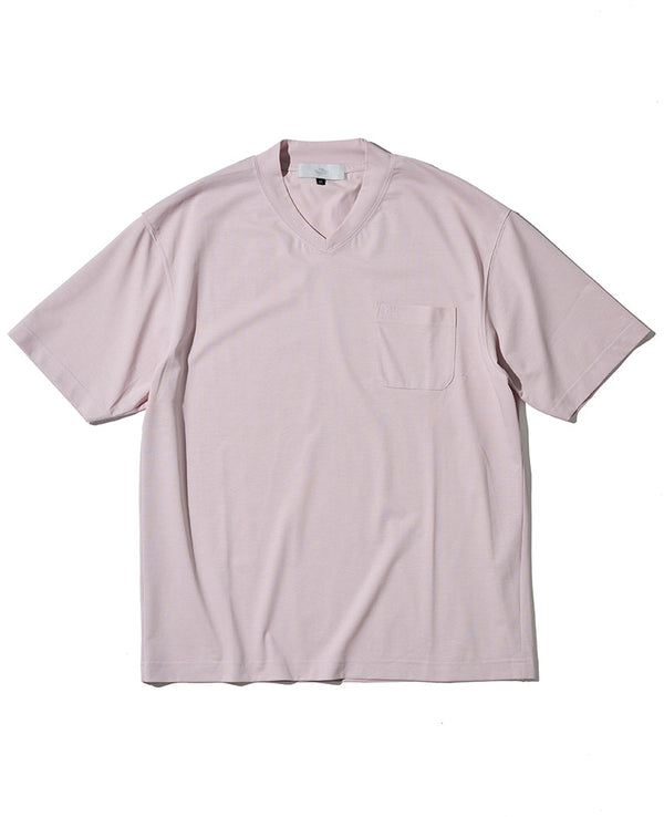 LEON別注 プレーティングシングルジャージVネックTシャツ