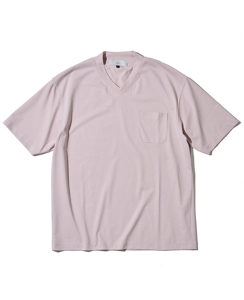 LEON別注 プレーティングシングルジャージVネックTシャツ
