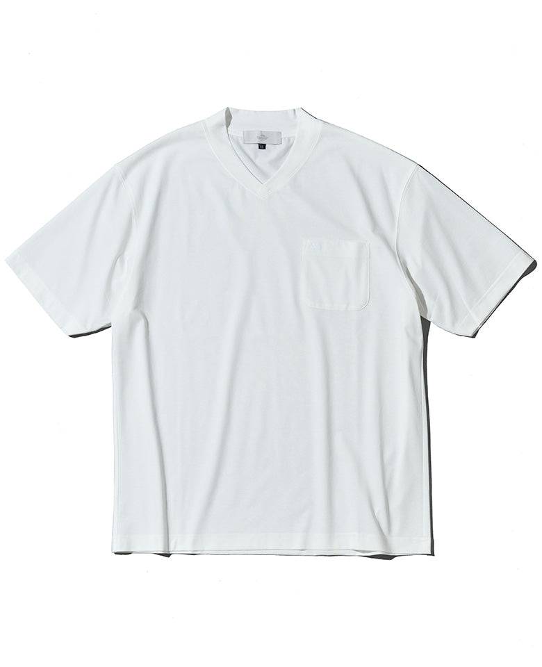 LEON別注 プレーティングシングルジャージVネックTシャツ
