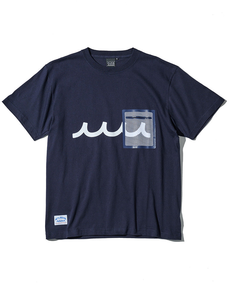 ACANTHUS × muta MARINE メッシュトリミングポケットティー