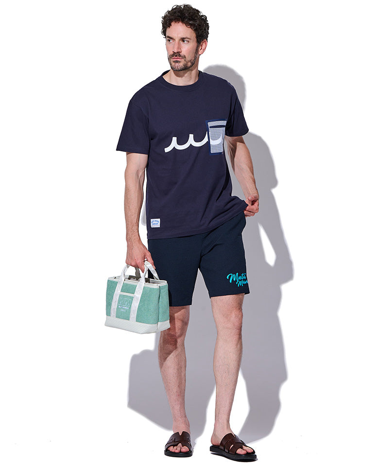 ACANTHUS × muta MARINE メッシュトリミングポケットティー