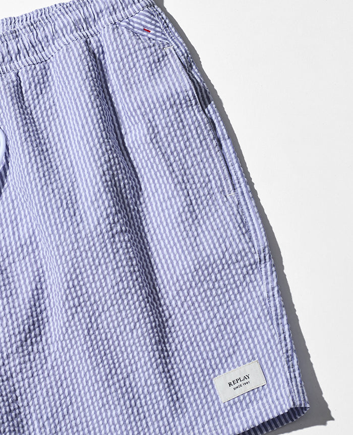 ENGINEERED GARMENTS ストライプ シアサッカー　 M Engineered Garments．(エンジニアドガーメンツ) ストライプ柄