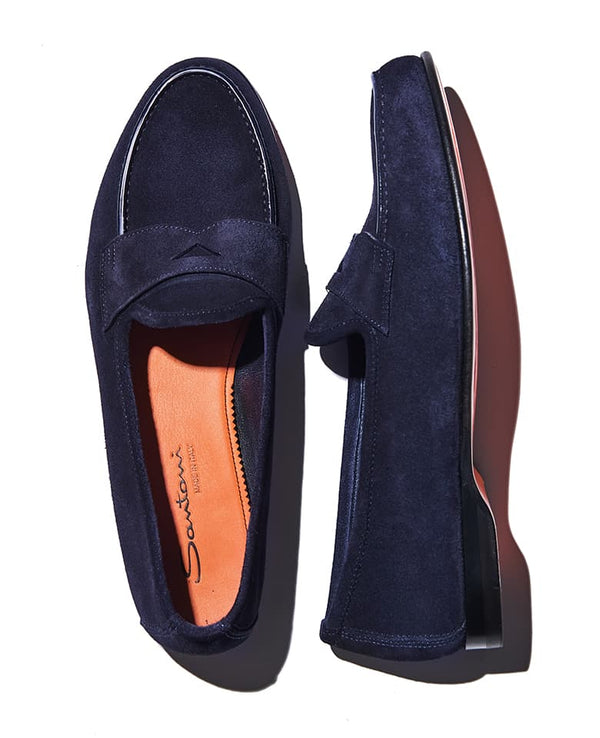 ANDREA suede penny loafers