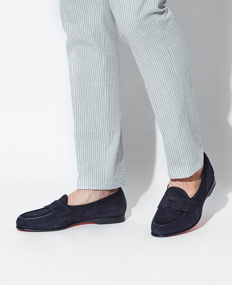 ANDREA suede penny loafers