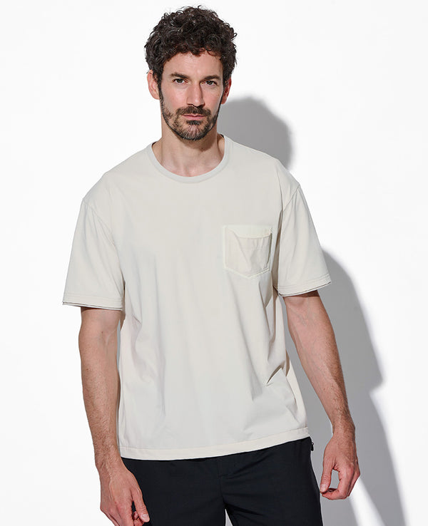 ドローイング レザーポケットTシャツ